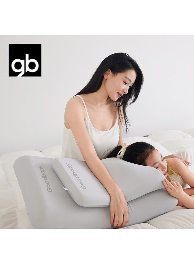 جي بي وسادة النوم العميق ثنائية النواة من جي بي، مصنوعة من إسفنج الذاكرة، مثالية لمن ينامون على الجانب، لتخفيف آلام الرقبة، مريحة، غطاء قابل للغسل، مناسبة للاستخدام في جميع الفصول، عبوة أنيقة مناسبة للإهداء، رمادي، 60 × 35 × 7 سم (23.6 × 13.8 × 2.8 بوصة). - Image 3